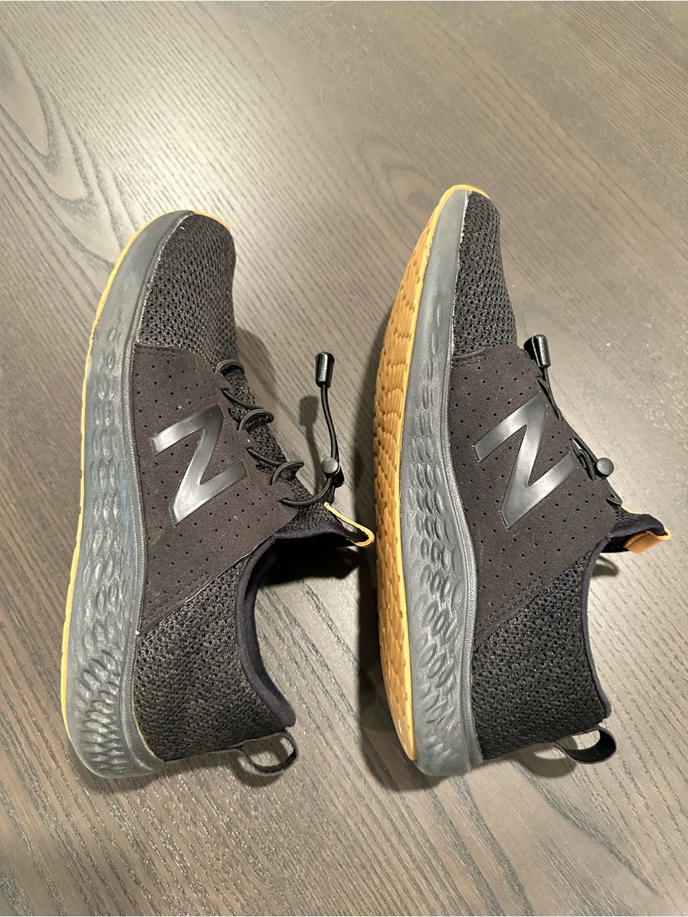 New Balance Fresh Foam Black Mesh Athletic Sneakers - Picture 3 of 7